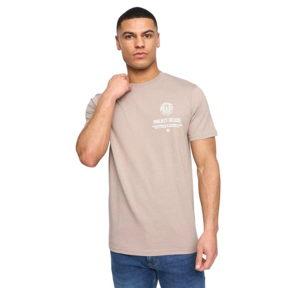 Henleys Mens Henstamp Cotton T-Shirt / Taupe